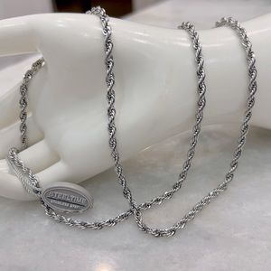 Silver Rope Chain 30” Necklace